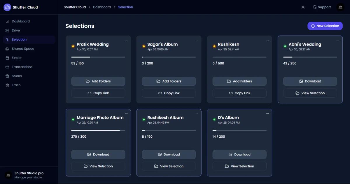 Album Selection Interface